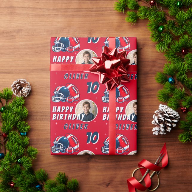 Papel De Presente Fotografia de aniversário de desenho animado de ca (Presente de Natal)