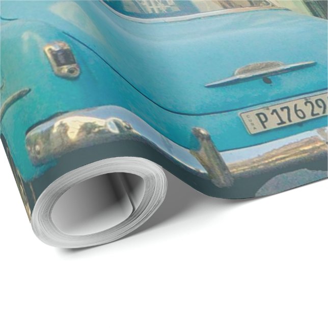 Papel De Presente Fotografia de Rua de Carro Clássico Antigo Havana  (Ponta do rolo)