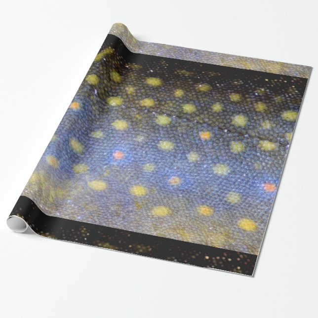 Papel De Presente Fotografia do Brook Trout Scales (Desenrolado)