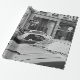 PAPEL DE PRESENTE FOTOGRAFIA EM GREYSCALE DE CARROS NA ESTRADA AO LA