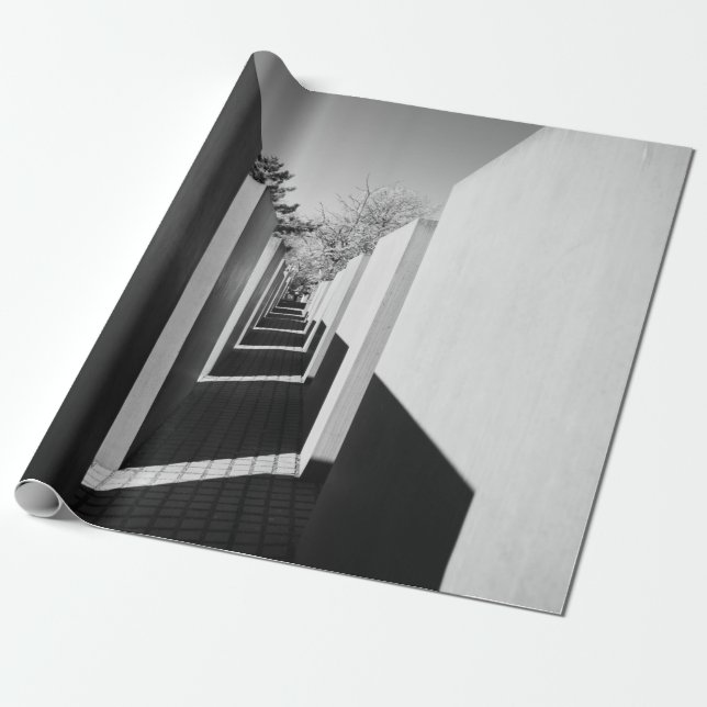 PAPEL DE PRESENTE FOTOGRAFIA GRAYSCALE DE BECO (Desenrolado)