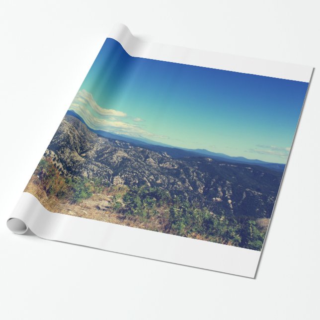 Papel De Presente Fotografia paisagística do estilo Vintage (Desenrolado)