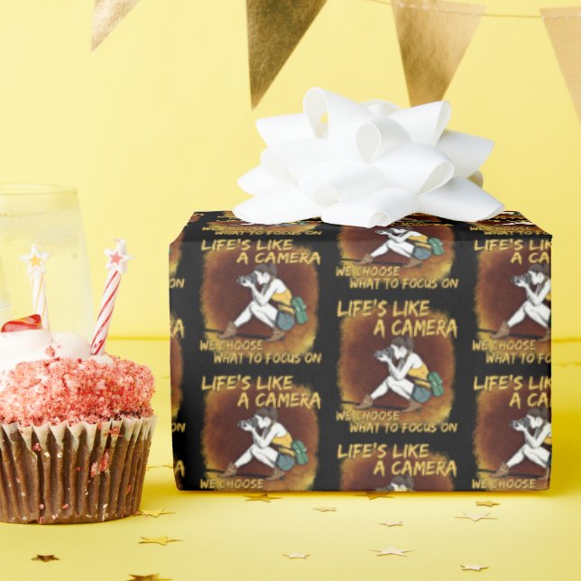 Papel De Presente Fotografia - Vida Como Um Fotógrafo De Câmera (Festa de aniversário)