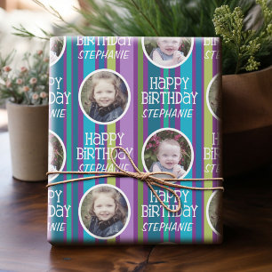 Papel De Presente Fotografias Personalizadas, Estirpes de Aniversári