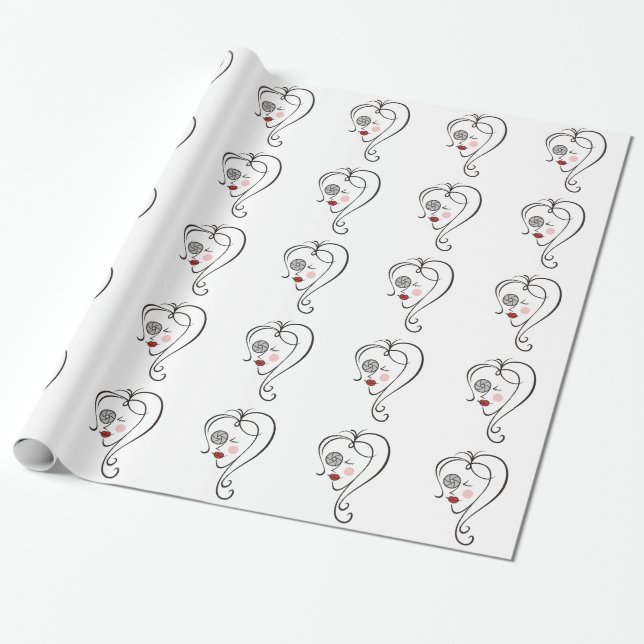 Papel De Presente Fotógrafo feminino (Desenrolado)