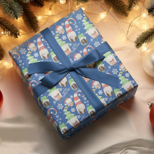 Papel De Presente Fotos Engraçadas Feliz Natal Novelty Blue Gift