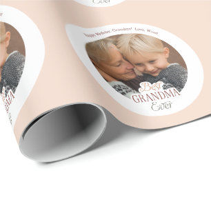 Papel De Presente Fotos Personalizadas Melhor Avó de Sempre