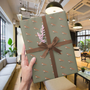 Papel De Presente Fox Elegante Moderna