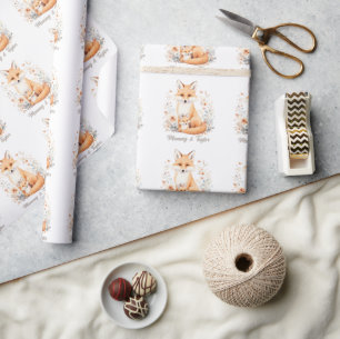 Papel De Presente Fox New Baby Holiday