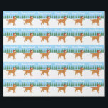 Papel De Presente Fox Red Labrador Santa Hat<br><div class="desc">Papel de moldagem de Santa Hat da Fox Red Labrador de Natal para a ideia de presente do amante do cachorro. Arte exclusiva e engraçada do Labrador Retriever criada por Naomi Ochiai do Japão. Belo design de Fox Red Labrador Silhouette no campo de neve.</div>