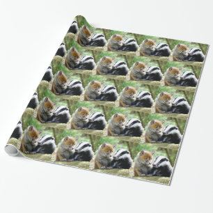 Papel De Presente Foxcub e Badger Cute!