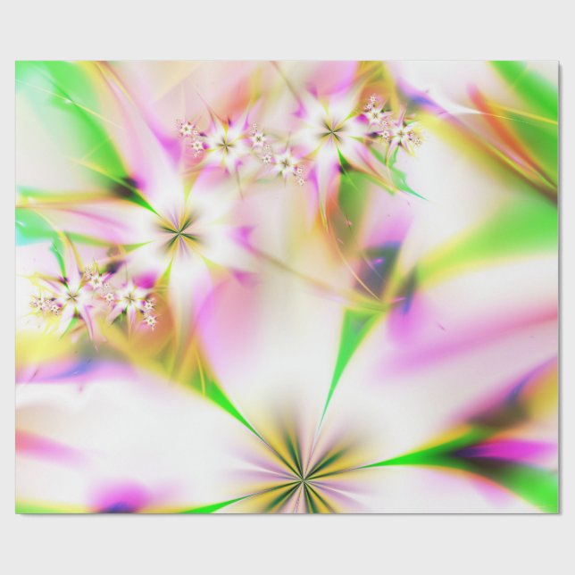 Papel De Presente fractal floral (Aberto)