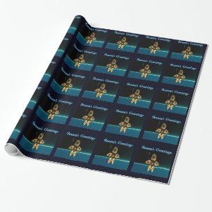 Papel De Presente Fractal Inuit Hunter - Saudações da Estação