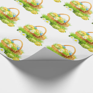 Papel De Presente Fragmentação/cesto de presente de páscoa com ovos 
