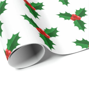 Papel De Presente Fragmentação de Natal - Holly