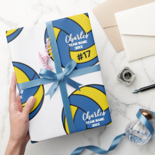 Papel De Presente Fragmentação Personalizada de Presente de Voleibol