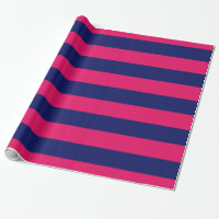 Framboesa, Marinho Azul XL Stripes Padrão V