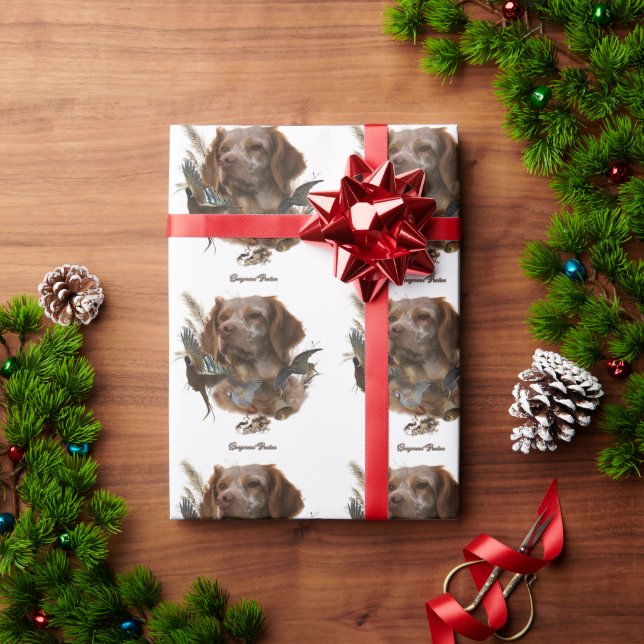 Papel De Presente Francês Bretanha, Arte de Caça a Pássaros (Presente de Natal)