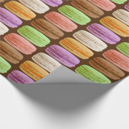 Papel De Presente Francês Macarons - pastels muti-coloridos