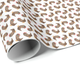 Papel De Presente Frango de Brinquedo da Cachorra Doris