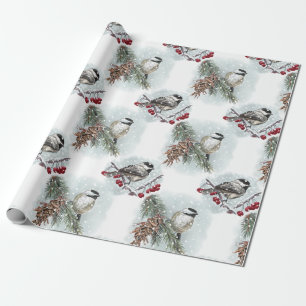 Papel De Presente Frango de inverno, Fábrica de Aquarelas Natal