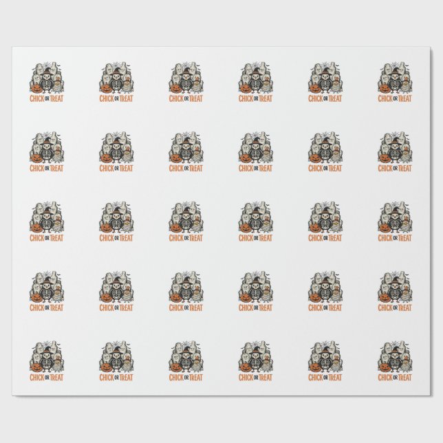 Papel De Presente Frango Engraçado ou Tratamento Gráfico de Frango d (Aberto)