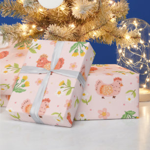 Papel De Presente Frango Fofo