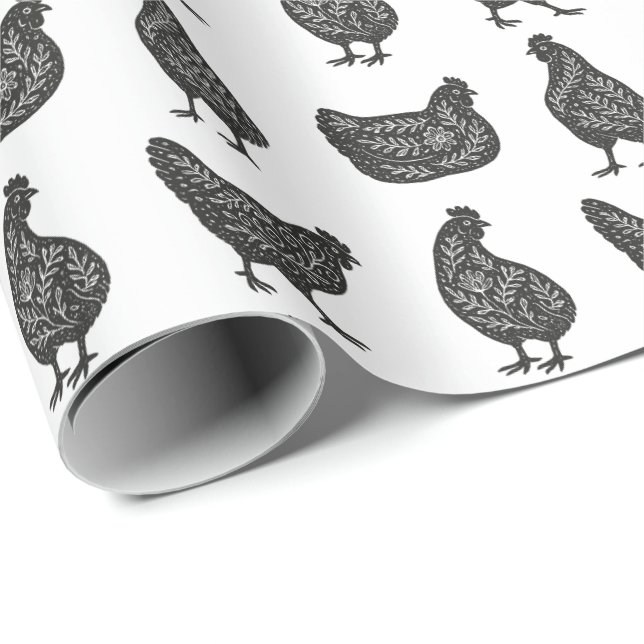 Papel De Presente Frangos (Ponta do rolo)