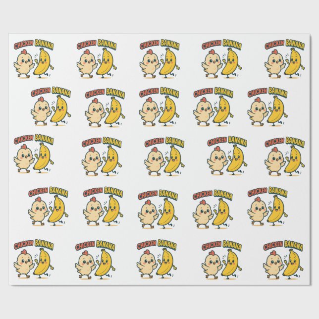 PAPEL DE PRESENTE FRANGUINHO BANANA!  (Aberto)
