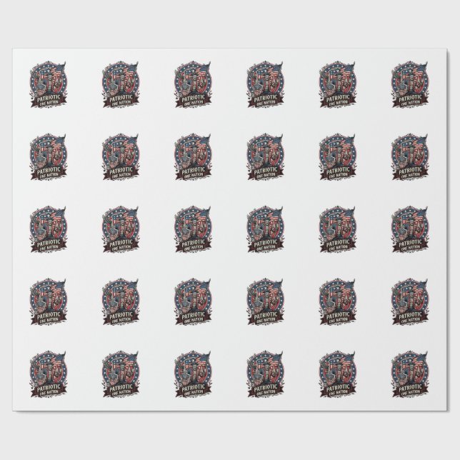 Papel De Presente Frankenstein Patriótico Brutalidade Horror Monstro (Aberto)