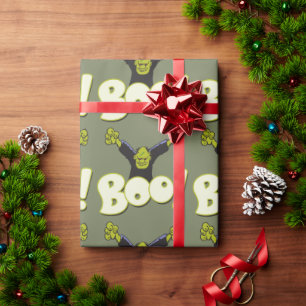 Papel De Presente Frankie Super-Herói - Halloween do Monstro Franken