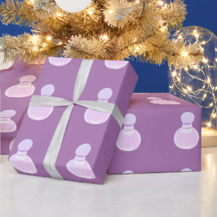 Papel De Presente Frasco de Perfume Roxo
