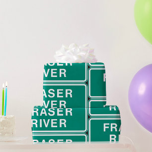 Papel De Presente Fraser River Highway Sinal Colúmbia Britânica Cana