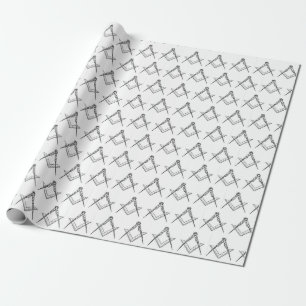 Papel De Presente Freemason Masonic Square e Compass Freemasonry