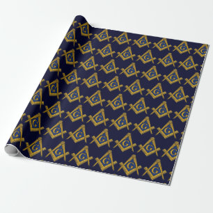 Papel De Presente Freemason Masonic Square e Compass Freemasonry W