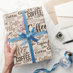 Papel De Presente Frenesi de Café Coado
