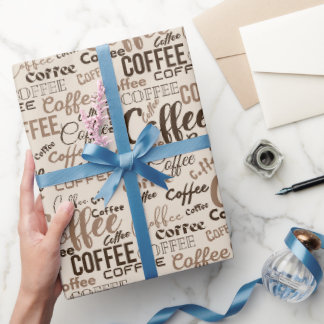 Papel De Presente Frenesi de Café Coado