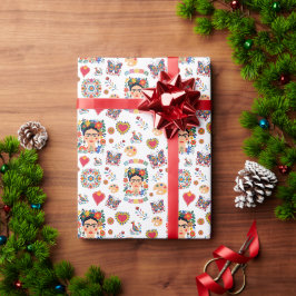 Papel De Presente Frida Kahlo Wrapping Paper, Patrimônio Hispânico,