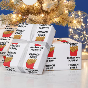 Papel De Presente Fries Franceses Me Torna Feliz Fries Franceses