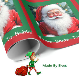 Papel De Presente From Santa Add Child's Name a Personal Christmas