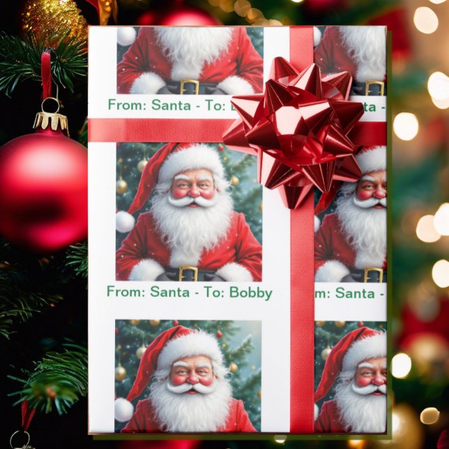 Papel De Presente From Santa Add Child's Name A Special Christmas (Criador carregado)