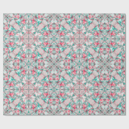 Papel De Presente Frosted Petal Mosaic