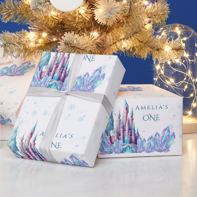 Papel De Presente Frozen 1st Birthday Cartoon Castle First Birthday  (Feriados)