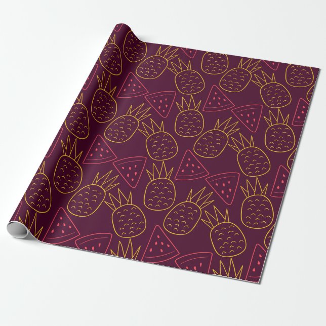 Papel De Presente Fruit seamless pattern | Fruit surface pattern 18 (Desenrolado)