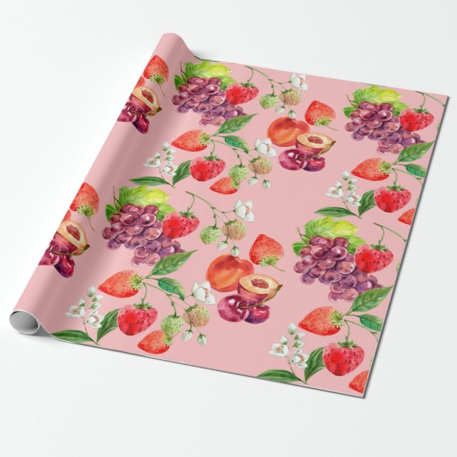 Papel De Presente Fruta (Desenrolado)
