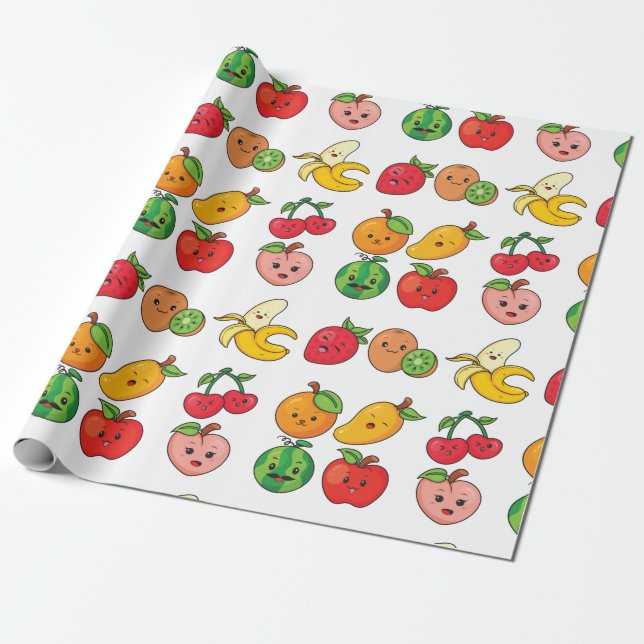Papel De Presente Fruta (Desenrolado)