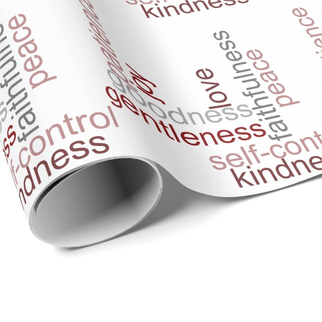 Papel De Presente Fruta da arte da palavra do espírito (Ponta do rolo)