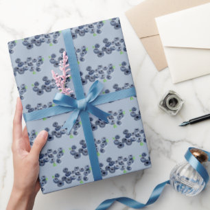 Papel De Presente Fruta de Festa de aniversário de Blueberry Berry n