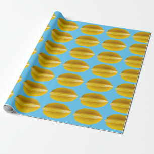 Papel De Presente Fruta de padrão Starfrucarambola para Vegan
