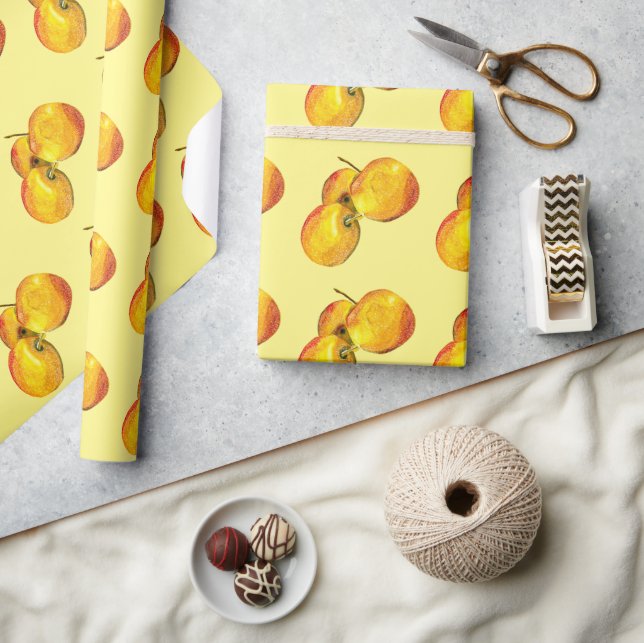Papel De Presente Fruta de pera amarelo fruta de água (Artesanato)